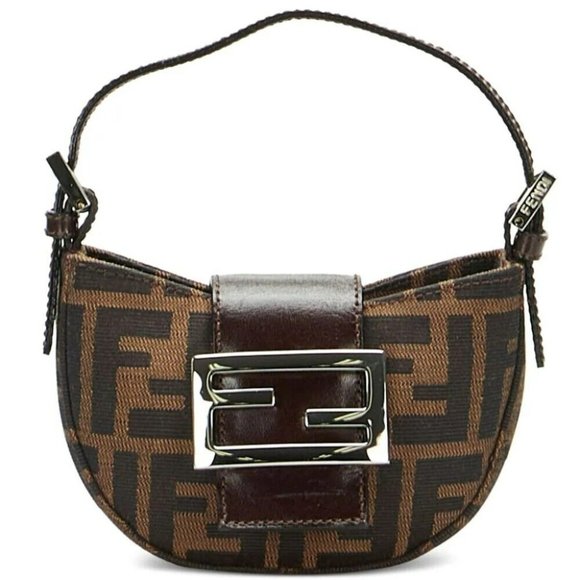 Fendi Zucca Canvas Micro Croissant Bag - Picture 1 of 16
